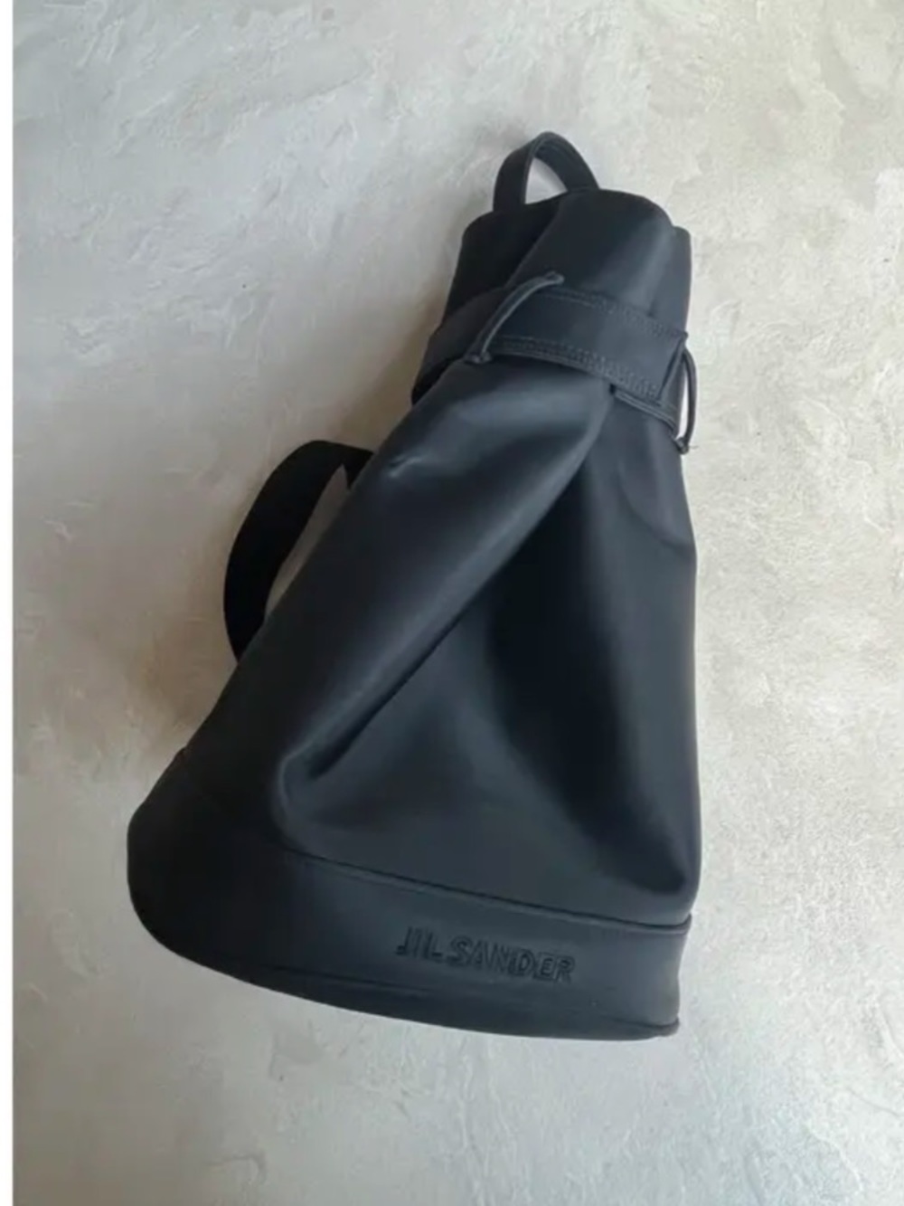 New Jil Sander Black Leather Backpack Tote - Picture 2 of 13